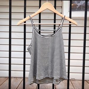 ♡ Open Back Striped Crop ♡